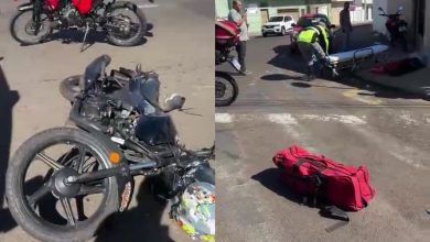 Equipes de resgate atendem vítimas após colisão entre caminhão e motocicleta em cruzamento de Franca